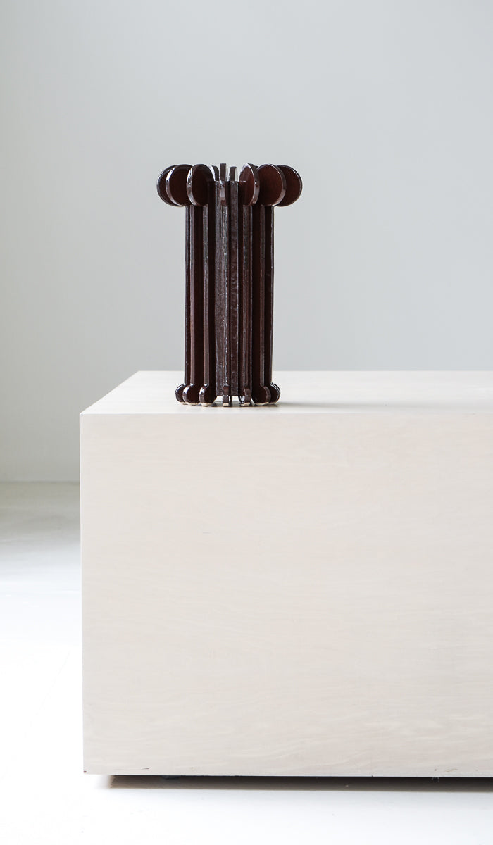 Structured Ceramic Soft Glow Decorative Vessel