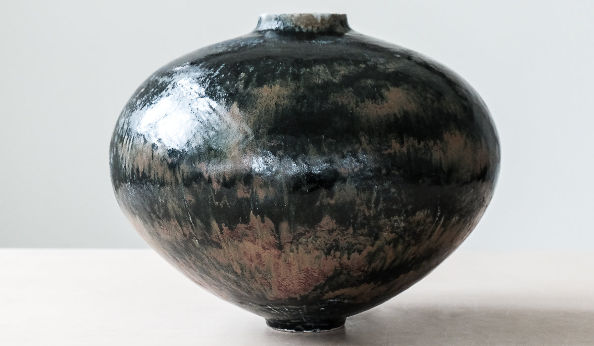 Layered Ceramic Interior Decorative Vessel