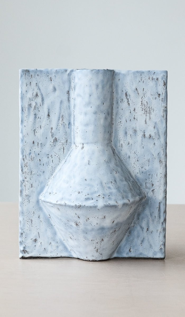 Gray Ceramic Ambient Decorative Vessel