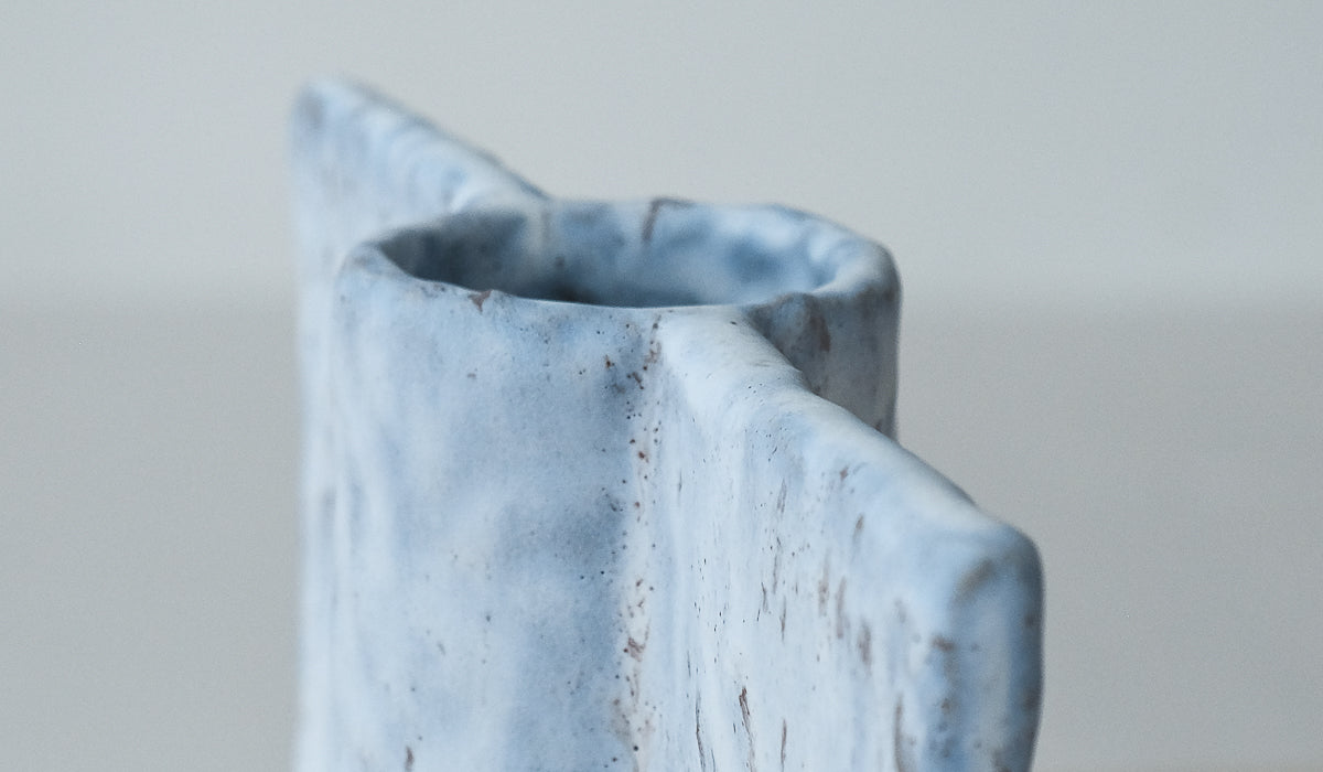 Gray Ceramic Ambient Decorative Vessel
