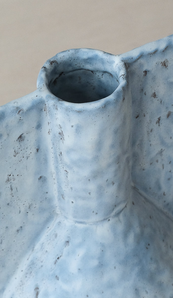 Gray Ceramic Ambient Decorative Vessel
