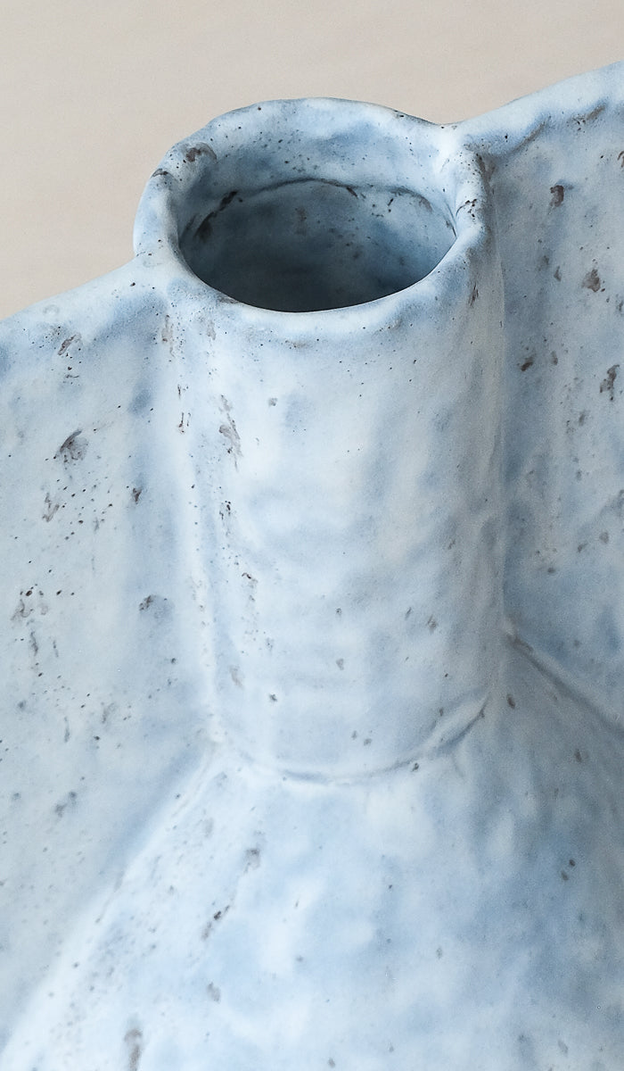 Gray Ceramic Ambient Decorative Vessel