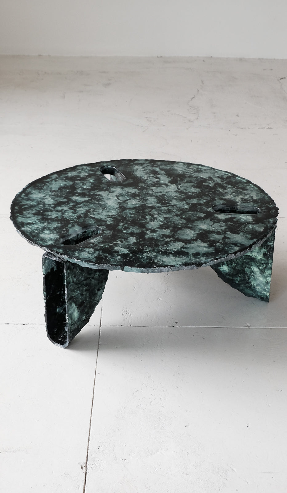Green Textured Accent Coffee Table