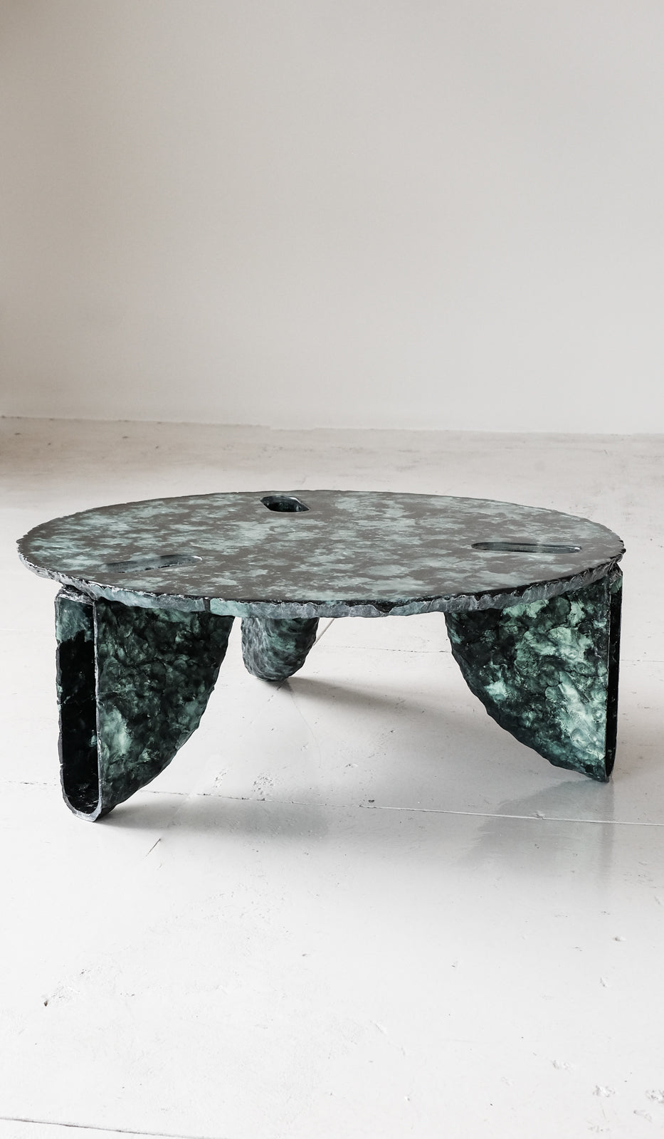 Green Textured Accent Coffee Table