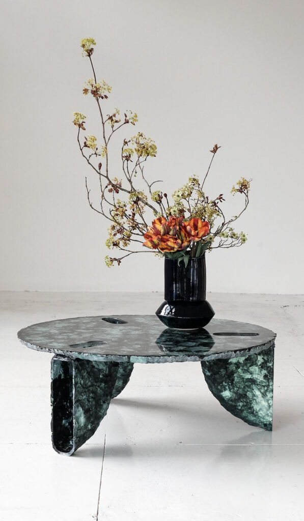 Green Textured Accent Coffee Table
