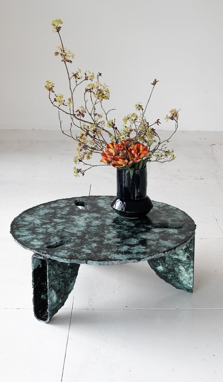 Green Textured Accent Coffee Table