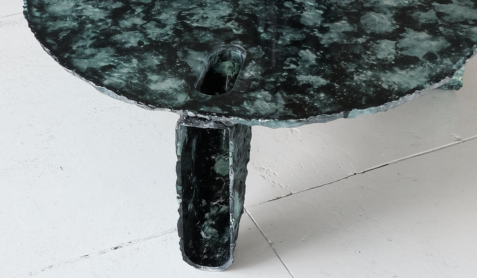 Green Textured Accent Coffee Table