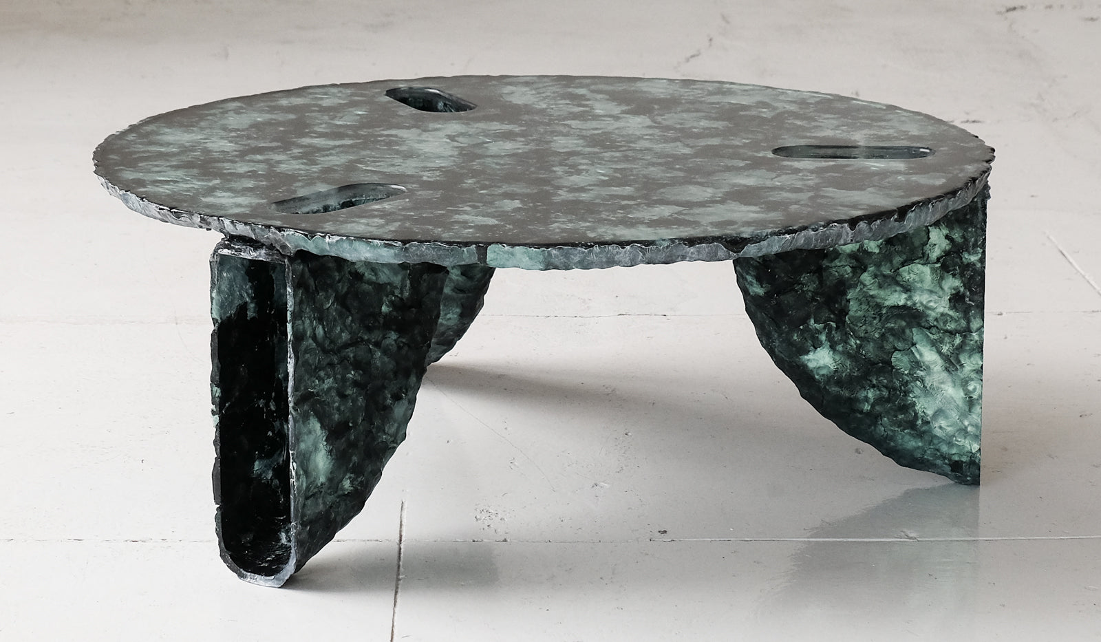 Green Textured Accent Coffee Table