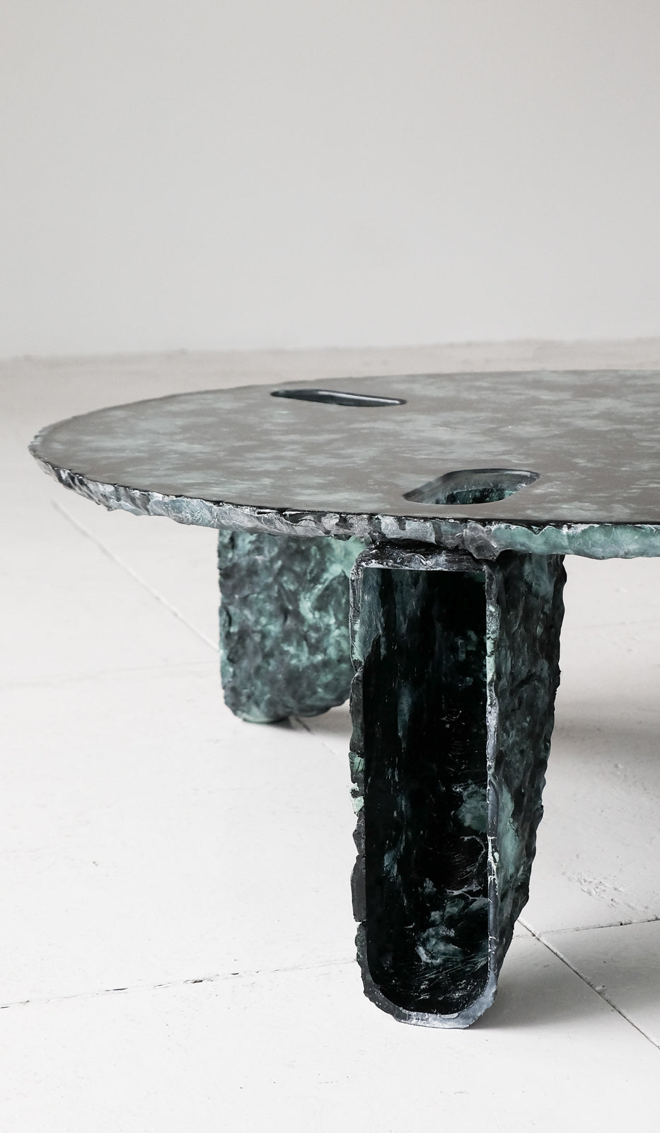 Green Textured Accent Coffee Table