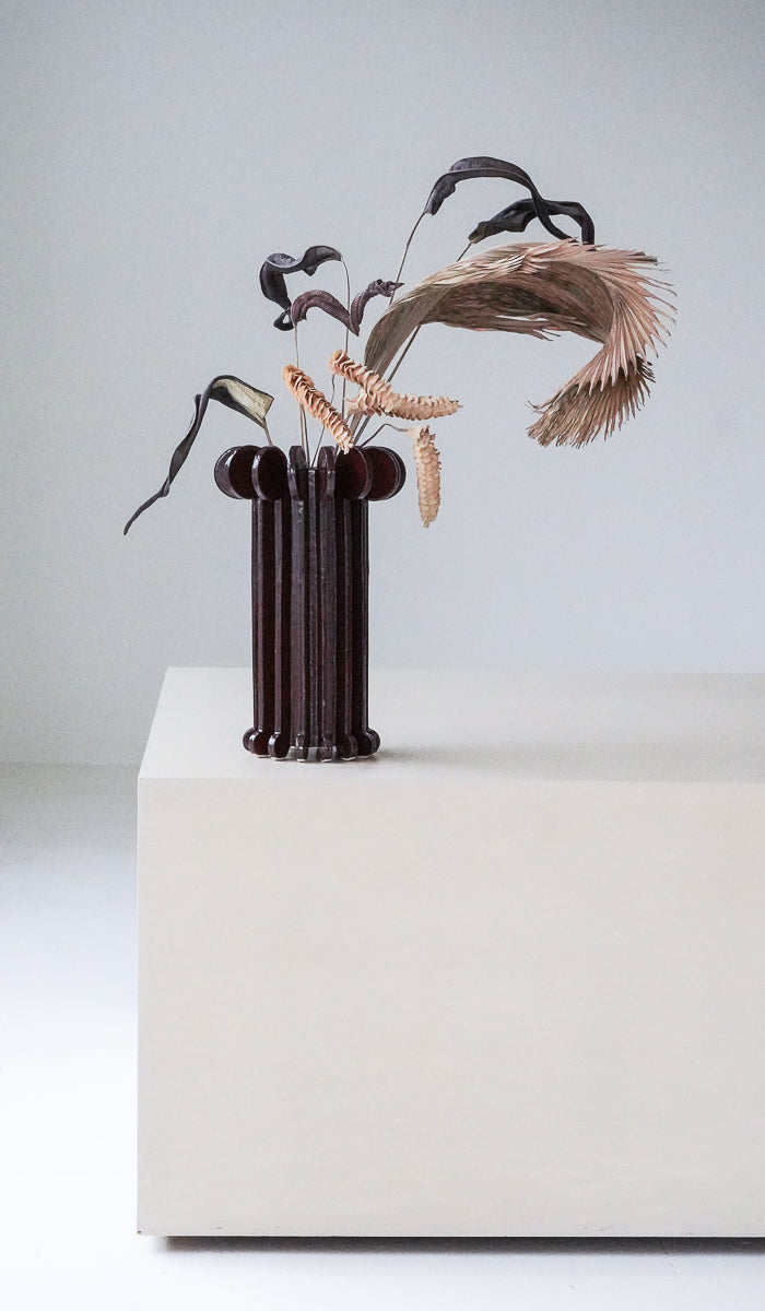 Structured Ceramic Soft Glow Decorative Vessel