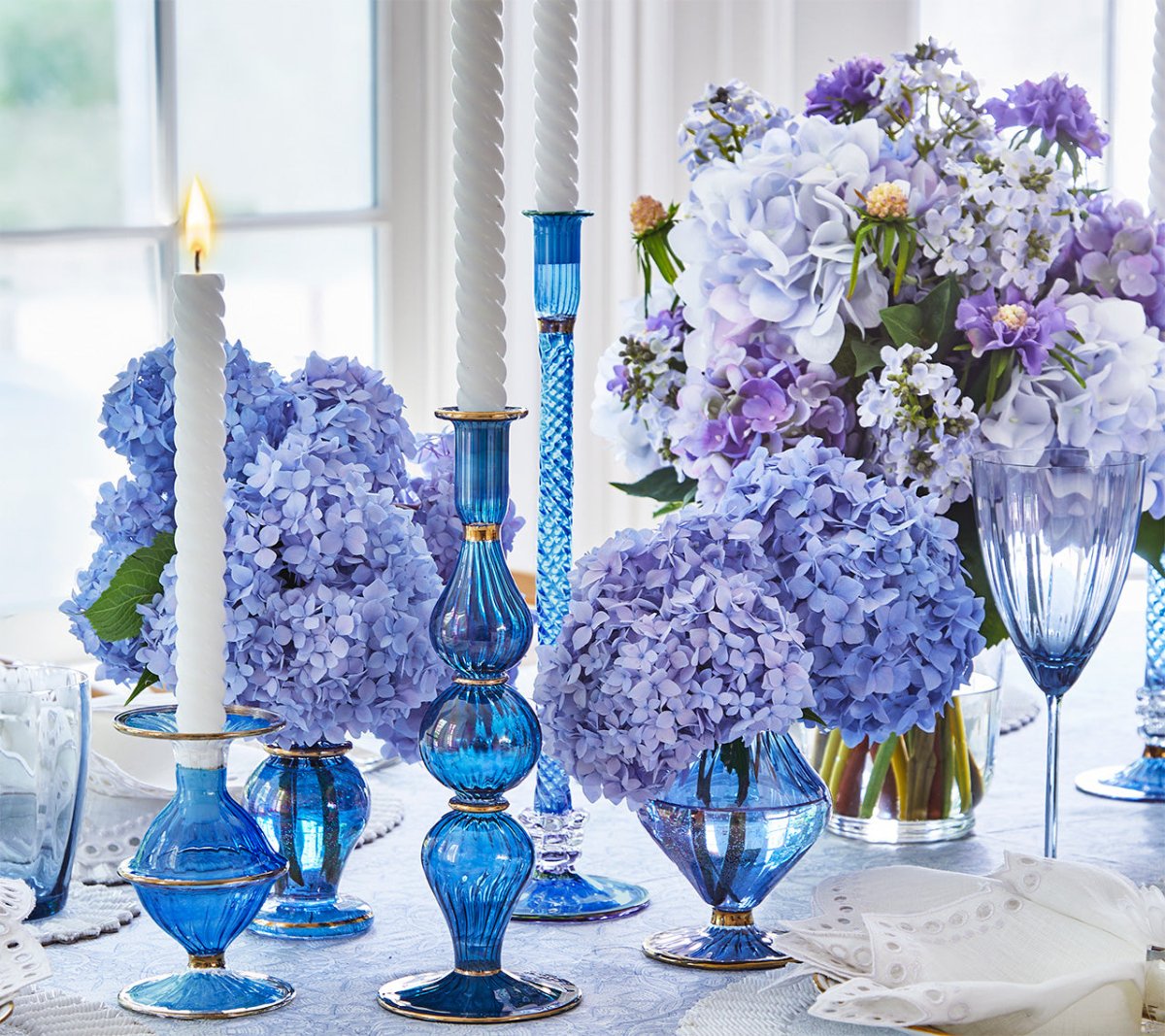 Balanced Blue Decorative Candle Holder - Image 4