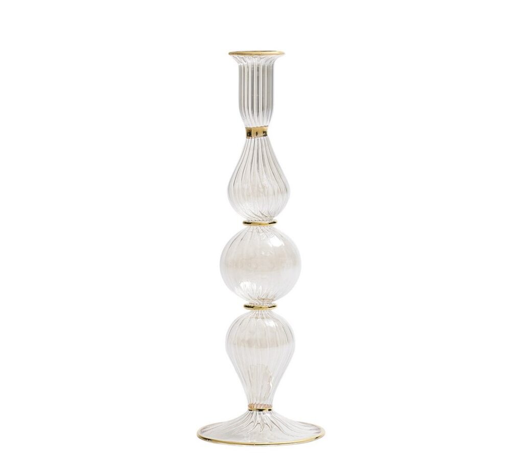 Balanced Clear Decorative Candle Holder