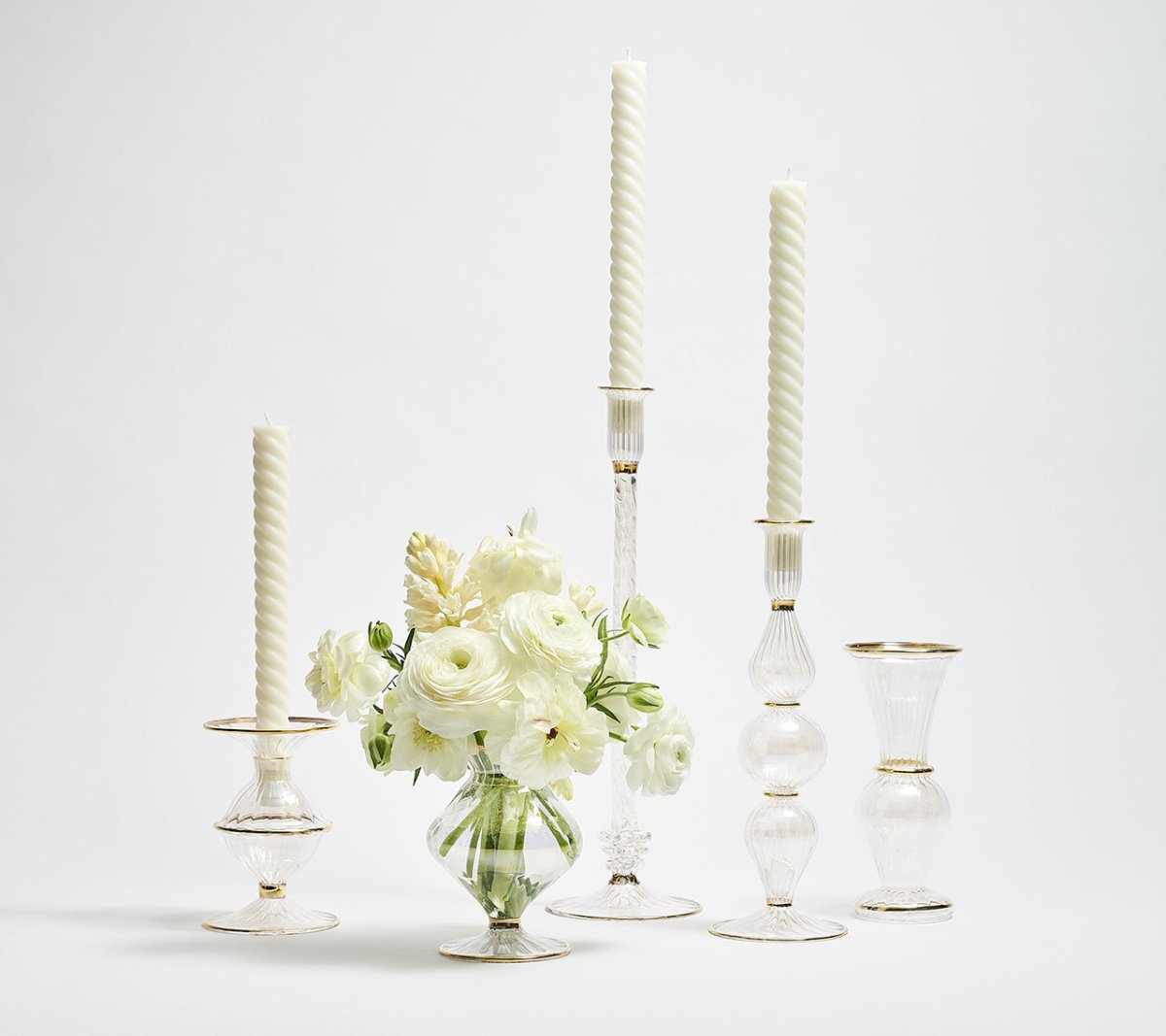 Textured Clear Decorative Bud Vase - Image 3
