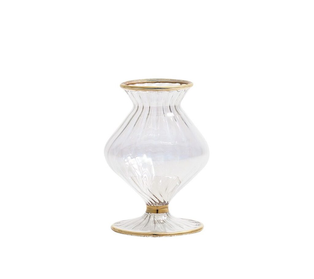 Textured Clear Decorative Bud Vase