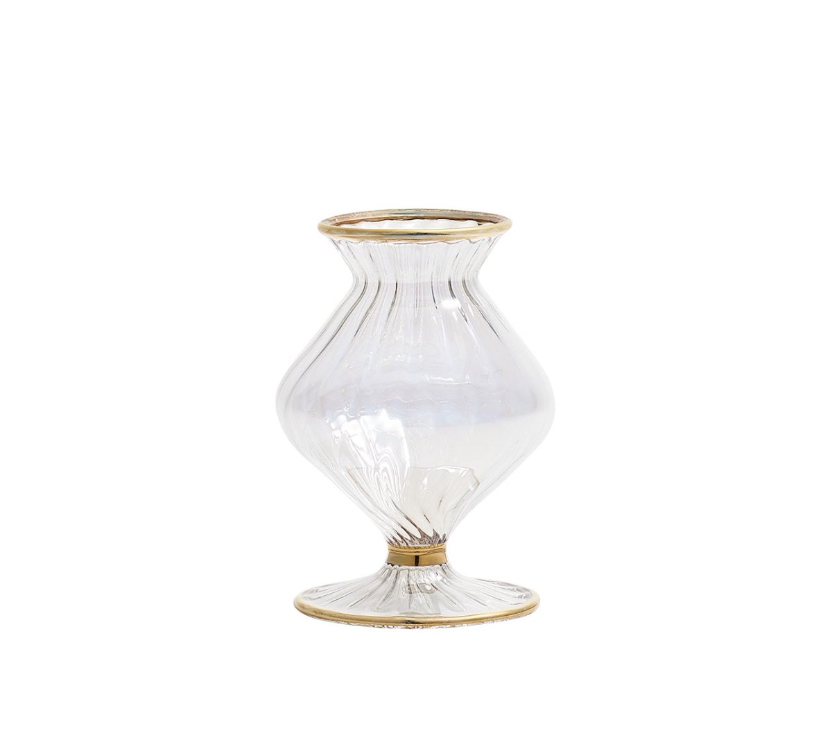 Textured Clear Decorative Bud Vase