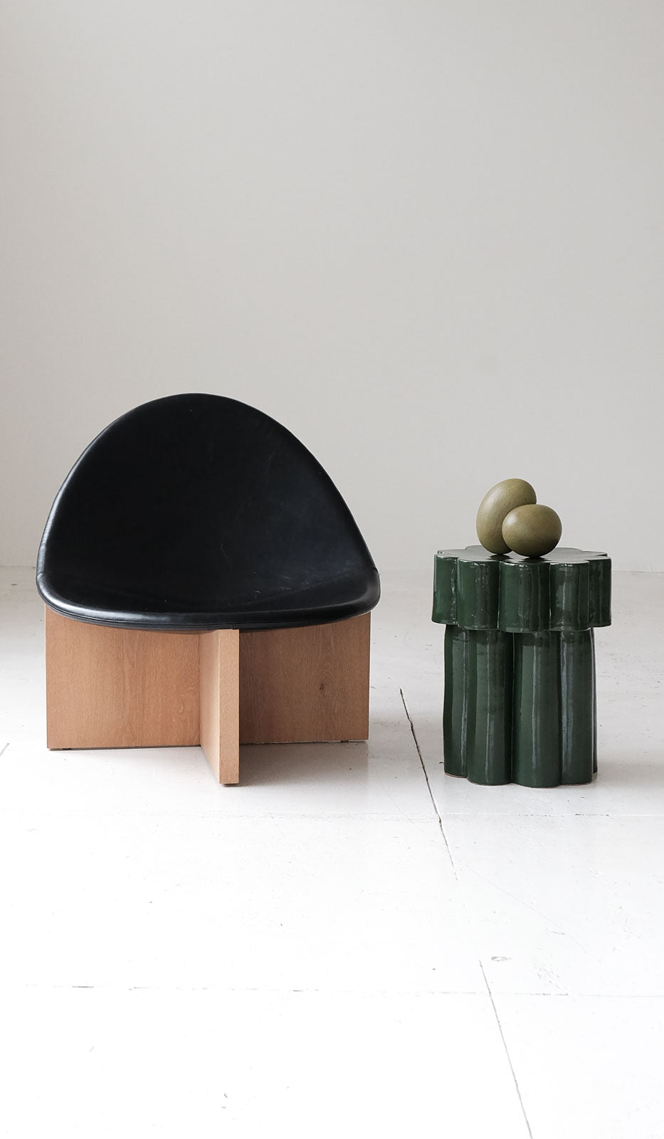 Layered Ceramic Accent Side Table